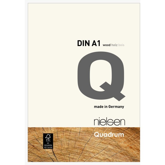 Nielsen Marco de madera a presión Quadrum 59,4x84,1 cm blanco opaco
