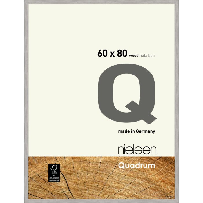 Nielsen marco de madera con clip Quadrum 60x80 cm gris cemento