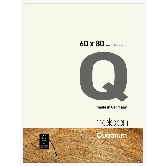 Nielsen Marco de madera a presión Quadrum 60x80 cm blanco opaco
