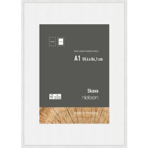 Marco de madera Nielsen Skava blanco 59,4x84,1 cm con...