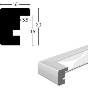 Nielsen Marco de madera Skava roble 59,4x84,1 cm con passepartout 42x59,4 cm