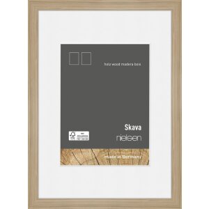 Marco de madera Nielsen Skava Blanco 15x20 cm con Passepartout 9x13 cm