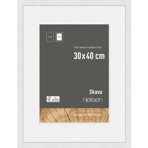 Marco de madera Nielsen Skava blanco 30x40 cm con...