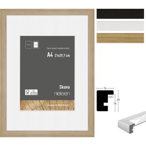Marco de madera Nielsen Skava con paspartú 13x18...