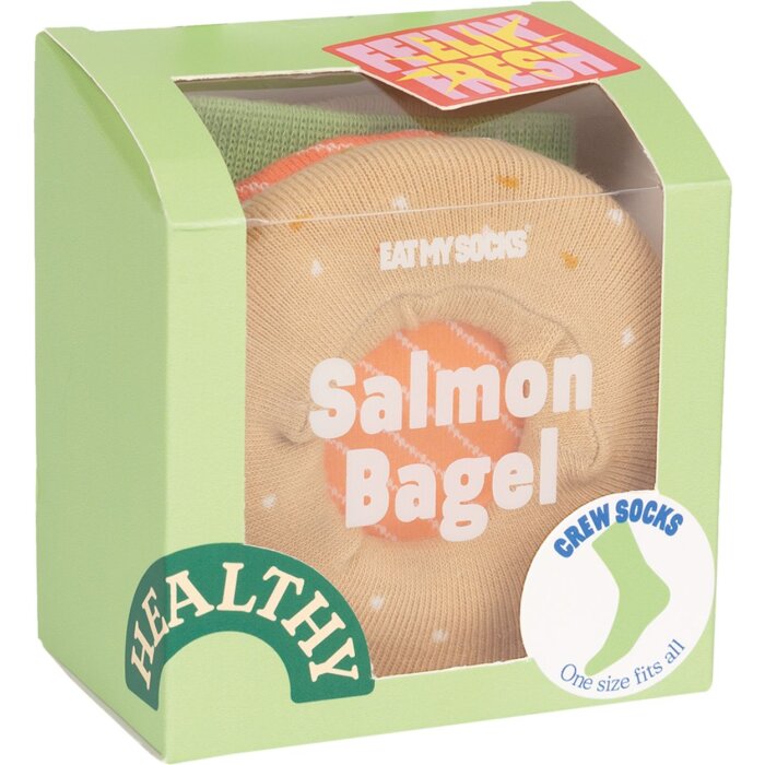 EatMySocks calcetines de tripulación Salmón Bagel