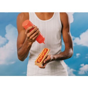 EatMySocks Calcetines Hot Dog Divertida idea de regalo calcetines de pantorrilla mezcla de algodón 1 par