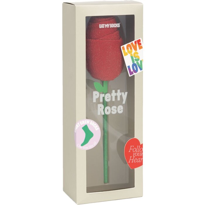EatMySocks Calcetines Cortos Pretty Rose Red 100% Algodón Idea de Regalo