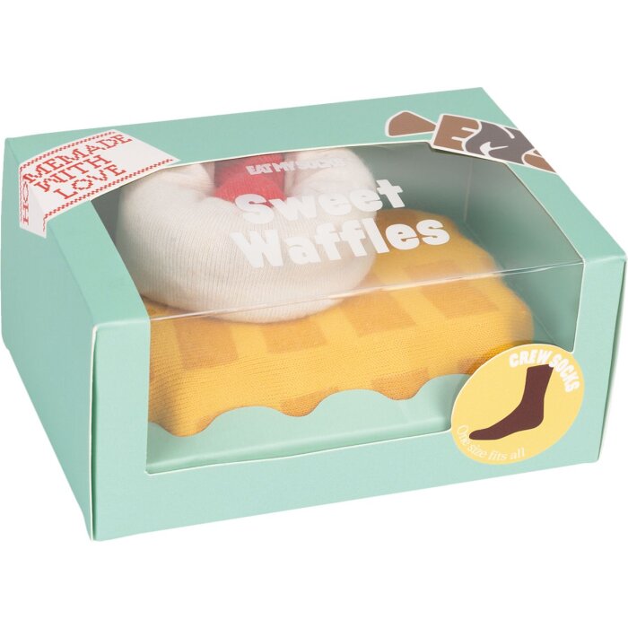 EatMySocks Calcetines de tripulación Sweet Waffle