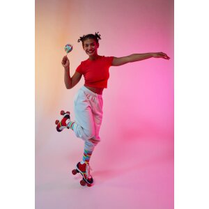 EatMySocks Calcetines Largos Sweet Lollipop Rainbow Lollipop Talla Única
