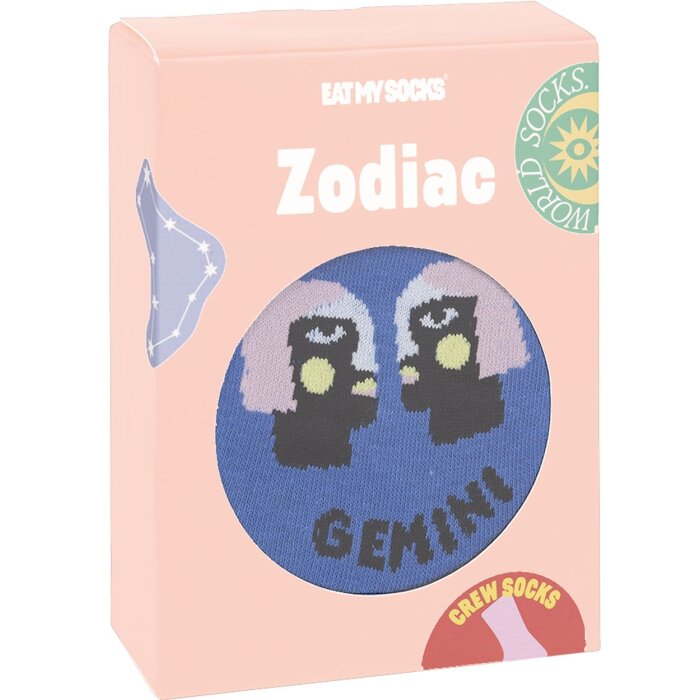 EatMySocks calcetines de tripulación signo del zodiaco Géminis