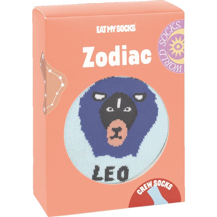 EatMySocks calcetines de tripulación signo zodiacal Leo