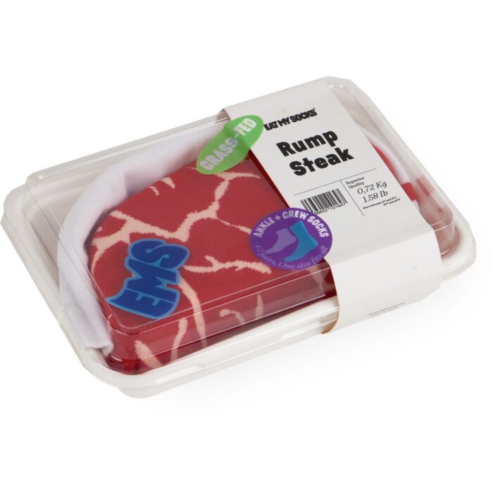 EatMySocks paquete doble de calcetines Rump Steak 2 pares algodón ciclo de lavado 30