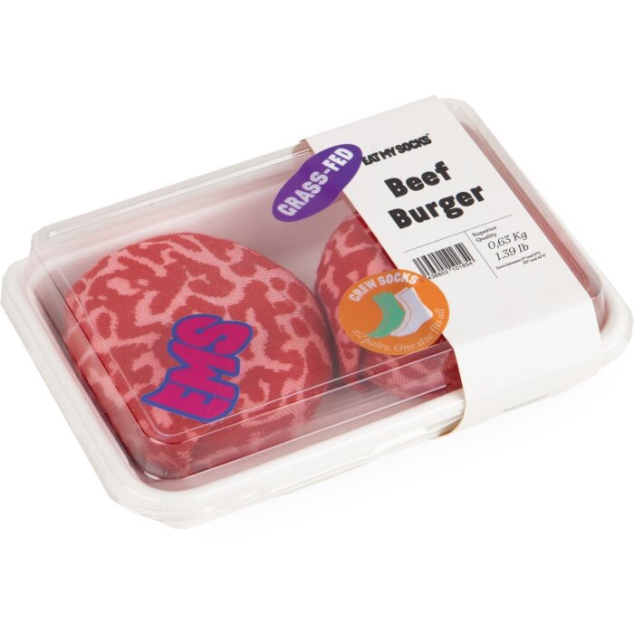 EatMySocks paquete doble de calcetines cortos Beef Burger