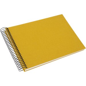 Álbum espiral Goldbuch Bella Vista mostaza 24x17 cm 40 páginas blancas lino