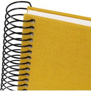 Álbum espiral Goldbuch Bella Vista mostaza 24x17 cm 40 páginas blancas lino