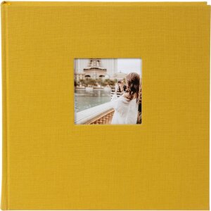 Goldbuch álbum de fotos Bella Vista mostaza 25x25 cm 60 páginas blancas