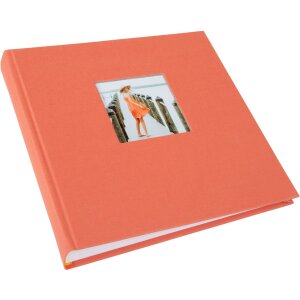 Goldbuch álbum de fotos Bella Vista salmón 25x25 cm 60 páginas blancas lino