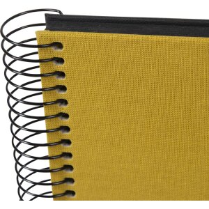 Álbum espiral Goldbuch Bella Vista mostaza 34x30 cm 40 páginas negras perforadas