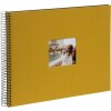 Álbum espiral Goldbuch Bella Vista mostaza 34x30 cm 40 páginas negras perforadas