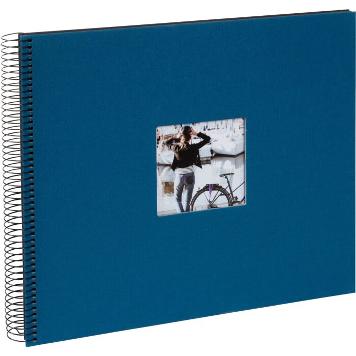 Álbum espiral Goldbuch Bella Vista gasolina 34x30 cm 40 páginas negras perforadas