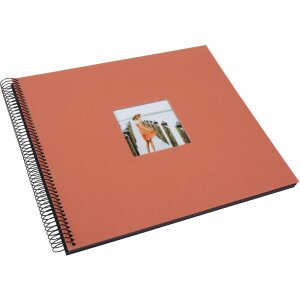 Álbum espiral Goldbuch Bella Vista salmón 34x30 cm 40 páginas negras perforadas