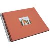 Álbum espiral Goldbuch Bella Vista salmón 34x30 cm 40 páginas negras perforadas