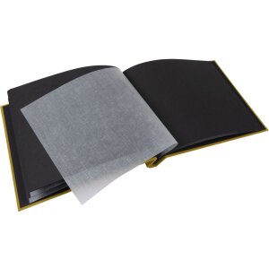 Álbum con tapa de rosca Goldbuch Bella Vista mostaza 30x25 cm 40 páginas negras