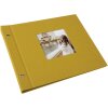 Álbum con tapa de rosca Goldbuch Bella Vista mostaza 30x25 cm 40 páginas negras