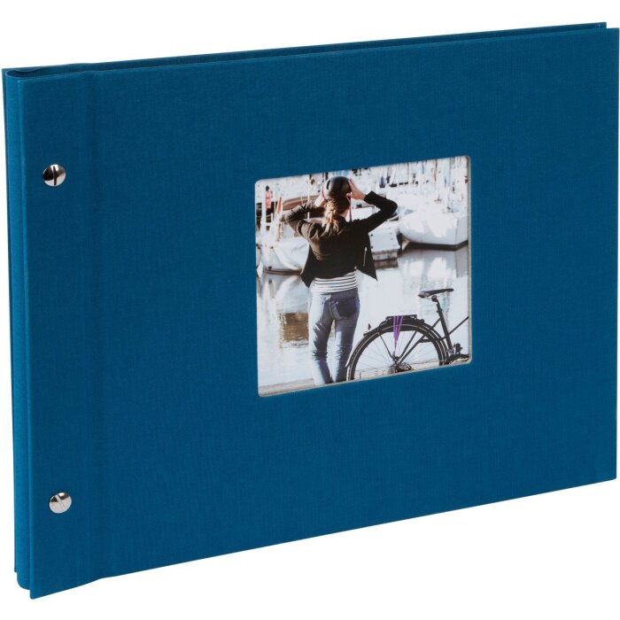 Álbum Goldbuch con tapa de rosca Bella Vista gasolina 30x25 cm 40 páginas negras