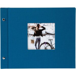 Álbum Goldbuch con tapa de rosca Bella Vista gasolina 30x25 cm 40 páginas negras