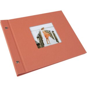 Goldbuch álbum con tapa de rosca Bella Vista salmón 30x25 cm 40 páginas negras