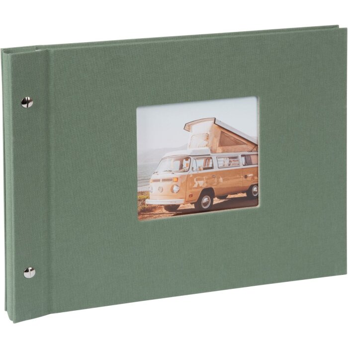 Álbum con tapa de rosca Goldbuch Bella Vista Alcachofa 30x25 cm 40 páginas blancas