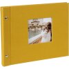 Álbum con tapa de rosca Goldbuch Bella Vista mostaza 30x25 cm 40 páginas blancas