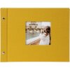 Álbum con tapa de rosca Goldbuch Bella Vista mostaza 30x25 cm 40 páginas blancas