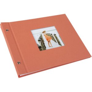 Goldbuch álbum con tapa de rosca Bella Vista salmón 30x25 cm lino expandible