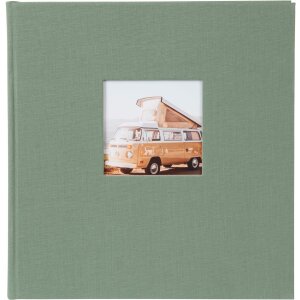 Goldbuch álbum de fotos Bella Vista Alcachofa cubierta de lino 60 páginas 30x31 cm