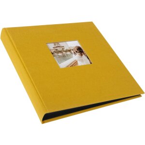 Goldbuch álbum de fotos Bella Vista mostaza lino 60 páginas 30x31cm con glassine