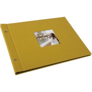 Álbum con tapa de rosca Goldbuch Bella Vista mostaza 39x31 cm 40 páginas negras