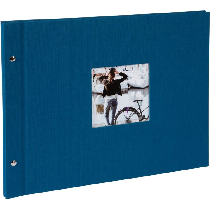 Álbum con tapa de rosca Goldbuch Bella Vista Petrol 39x31 cm 40 páginas negras