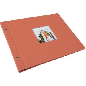 Goldbuch álbum con tapa de rosca Bella Vista salmón 39x31 cm 40 páginas negras