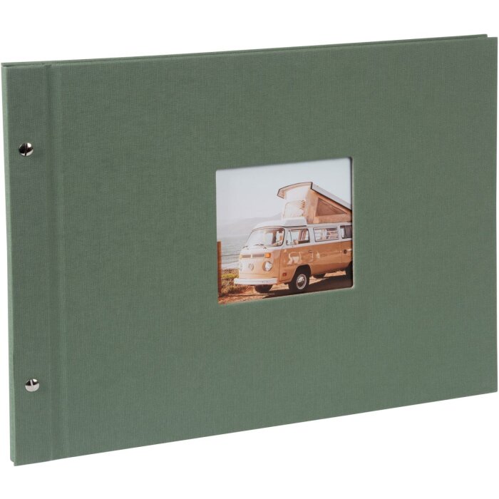 Álbum con tapa de rosca Goldbuch Bella Vista Alcachofa 40 páginas tapa de lino 39x31 cm