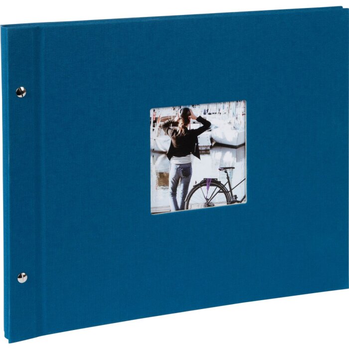 Álbum con tapa de rosca Goldbuch Bella Vista gasolina 39x31 cm 40 páginas blancas