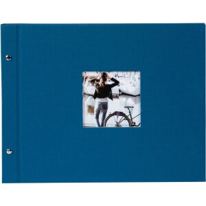 Álbum con tapa de rosca Goldbuch Bella Vista gasolina 39x31 cm 40 páginas blancas