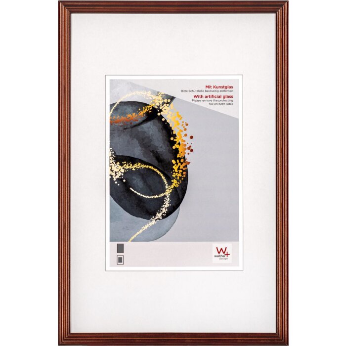 Marco de madera Walther Select 20x30 cm vidrio artístico marrón