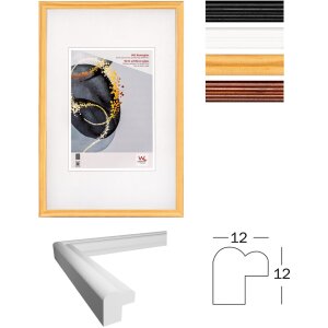 Marco de madera Walther Select 30x40 cm cristal artístico blanco