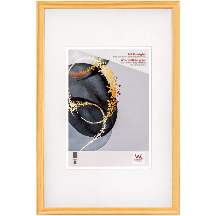 Marco de madera Walther Select 15x20 cm cristal de arte natural