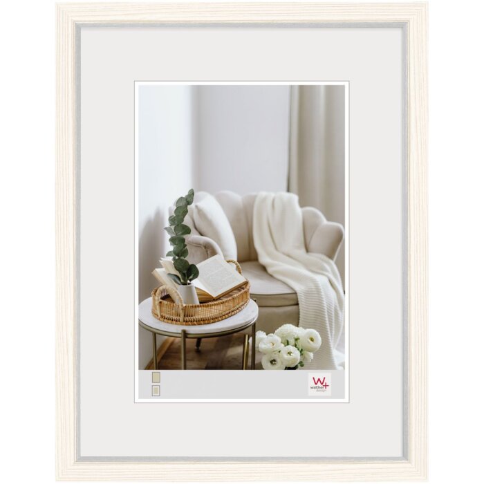 Walther Marco de madera MDF Hygge 40x50 cm blanco
