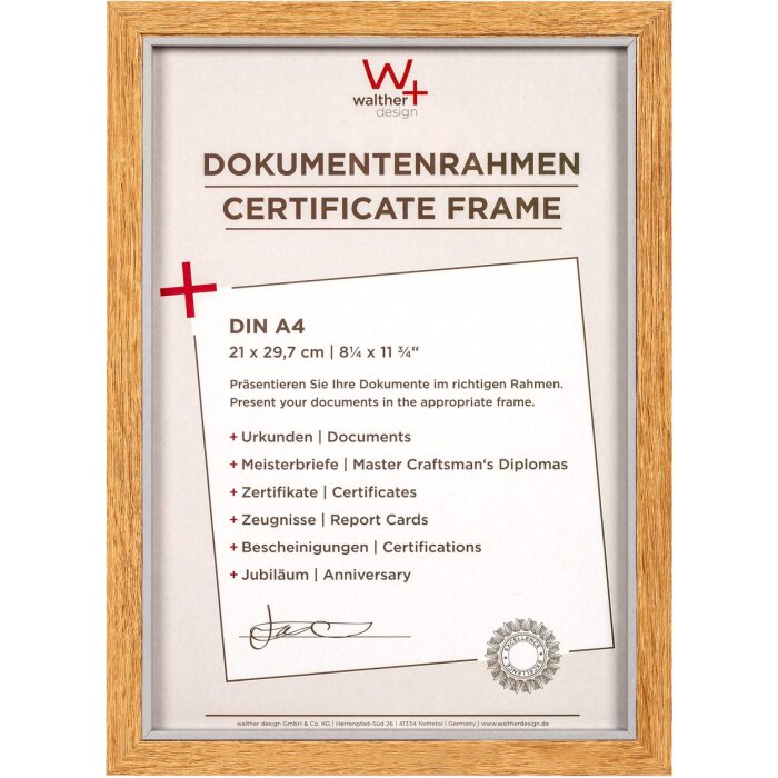 Walther Marco de madera MDF Hygge 21x29,7 cm roble