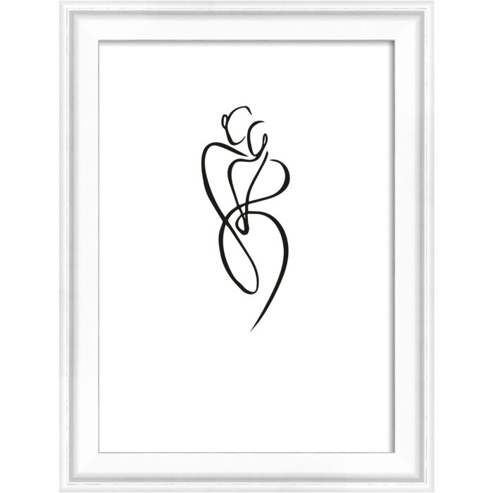 Marco de madera Walther Silueta 10x15 cm blanco