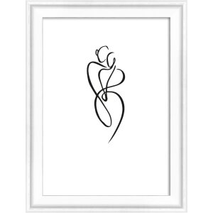 Marco de madera Walther Silueta 10x15 cm blanco